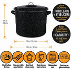 Canning Supplies-24 Qt. Water Bath Canning Pot With Rack & Lid -Starter Kits Set For Beginners - Stainless Steel Water Bath Canner Kit & Rack-Rack, Xl Ladle, Measuring Cups, Kitchen Funnel By Supa Ant