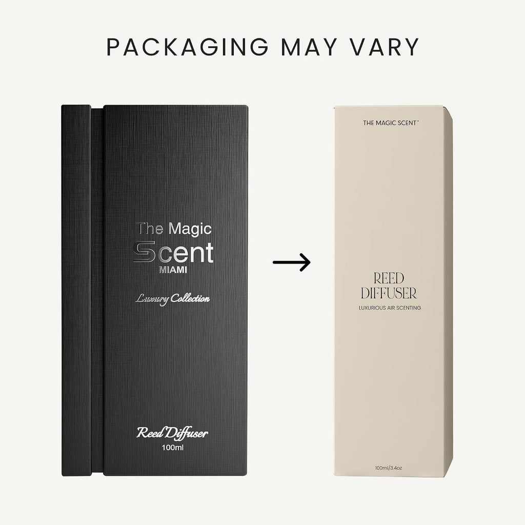 The Magic Scent Mahogany & Teakwood Reed Diffuser For Home - Luxury Scent Diffuser With Premium Fiber Reeds For Lasting Gentle Dispersal - Natural, Toxin-Free Aroma Inspired By Ambercrombie & Fitch