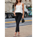 BLENCOT Women Satin Tank Top Casual Camisole Summer Shirt Basic Fashion Dressy Sleeveless Blouses S-2XL