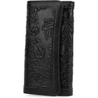 MEITRUE Women's Wallet Leather RFID Blocking Trifold Ladies Purse Embossed long Clutch Card Holder Phone Checkbook Organizer