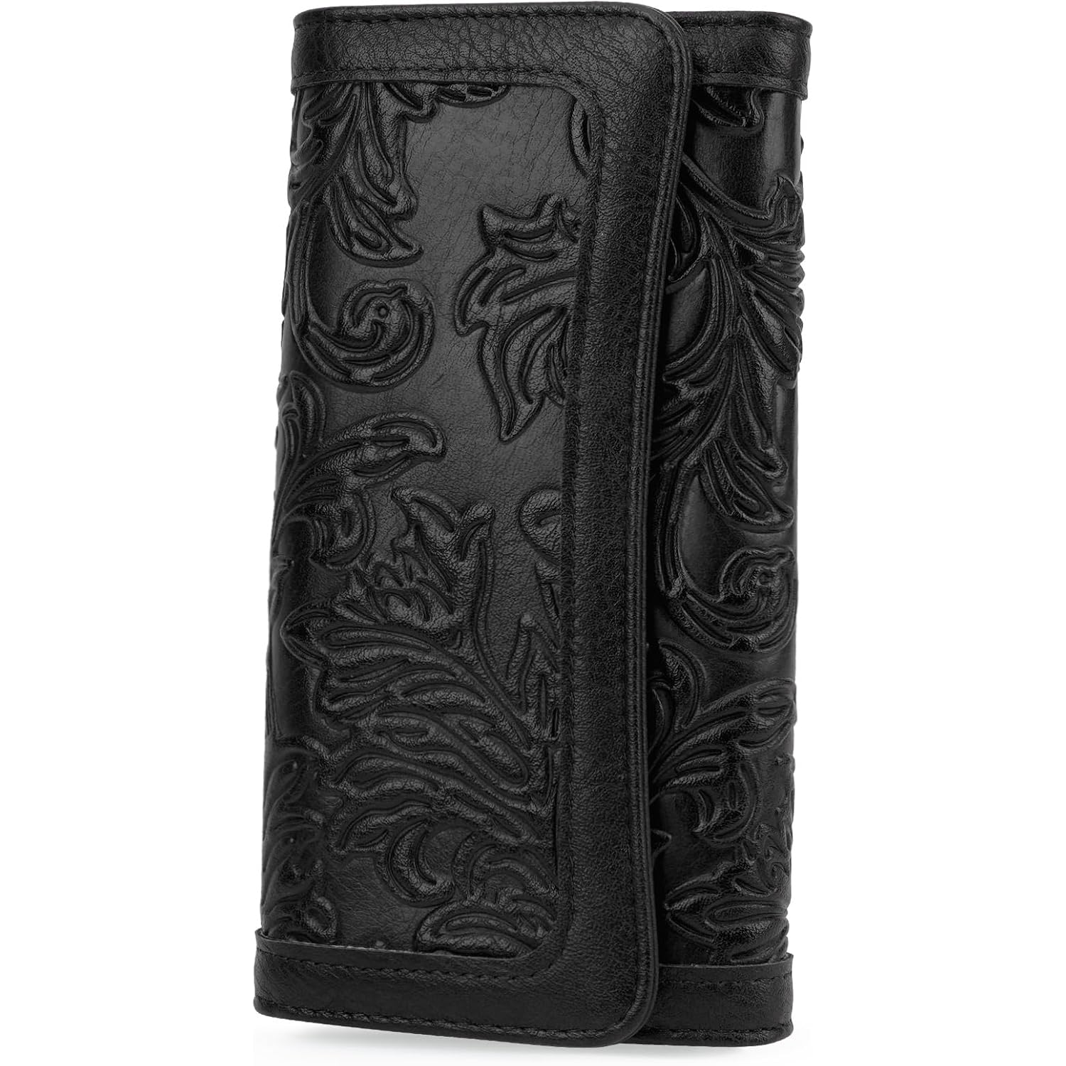 MEITRUE Women's Wallet Leather RFID Blocking Trifold Ladies Purse Embossed long Clutch Card Holder Phone Checkbook Organizer