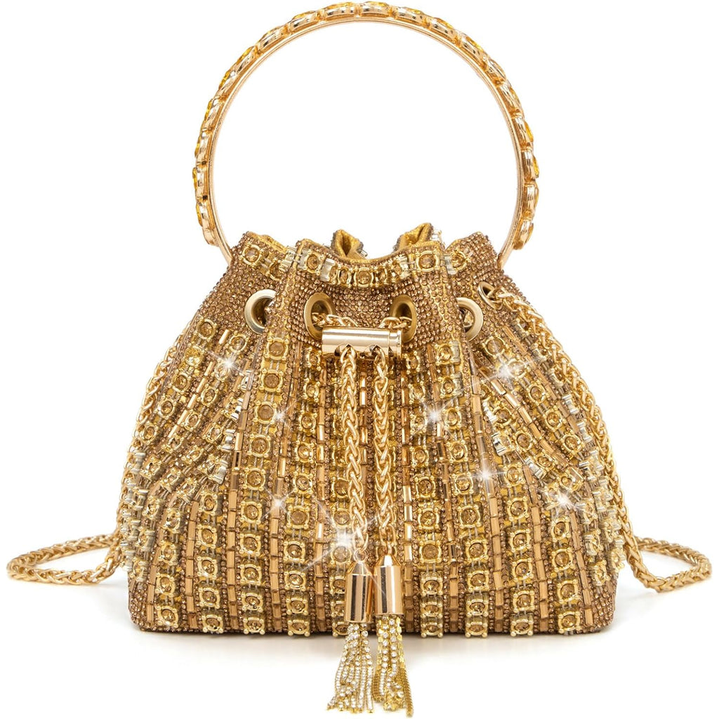 Sparkly Rhinestone Clutch Purse, Diamond Evening Bag With Chain