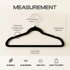 Utopia Home Velvet Hangers 50 Pack – Luxury Non-Slip Slim Hangers Black | Luxury Non-Slip Slim Pant & Coat Hangers, Strong Space-Saving Clothes Hangers With Pants Bar And 360° Swivel Hook