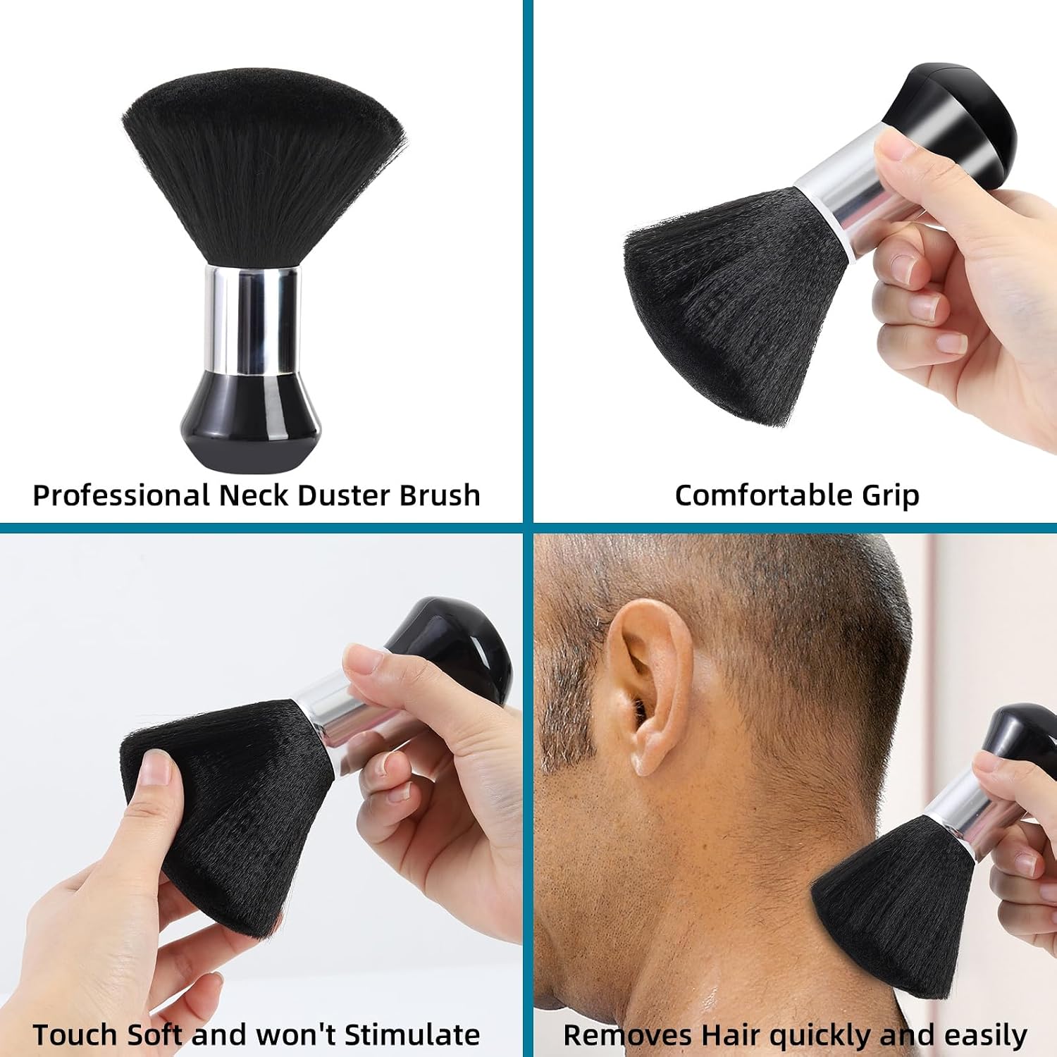 Professional Hair Cutting Cape With Neck Duster Brush, Waterproof Salon Barber Cape With Snaps, Barber Accessories (Hair Cutting Scissors And Men)