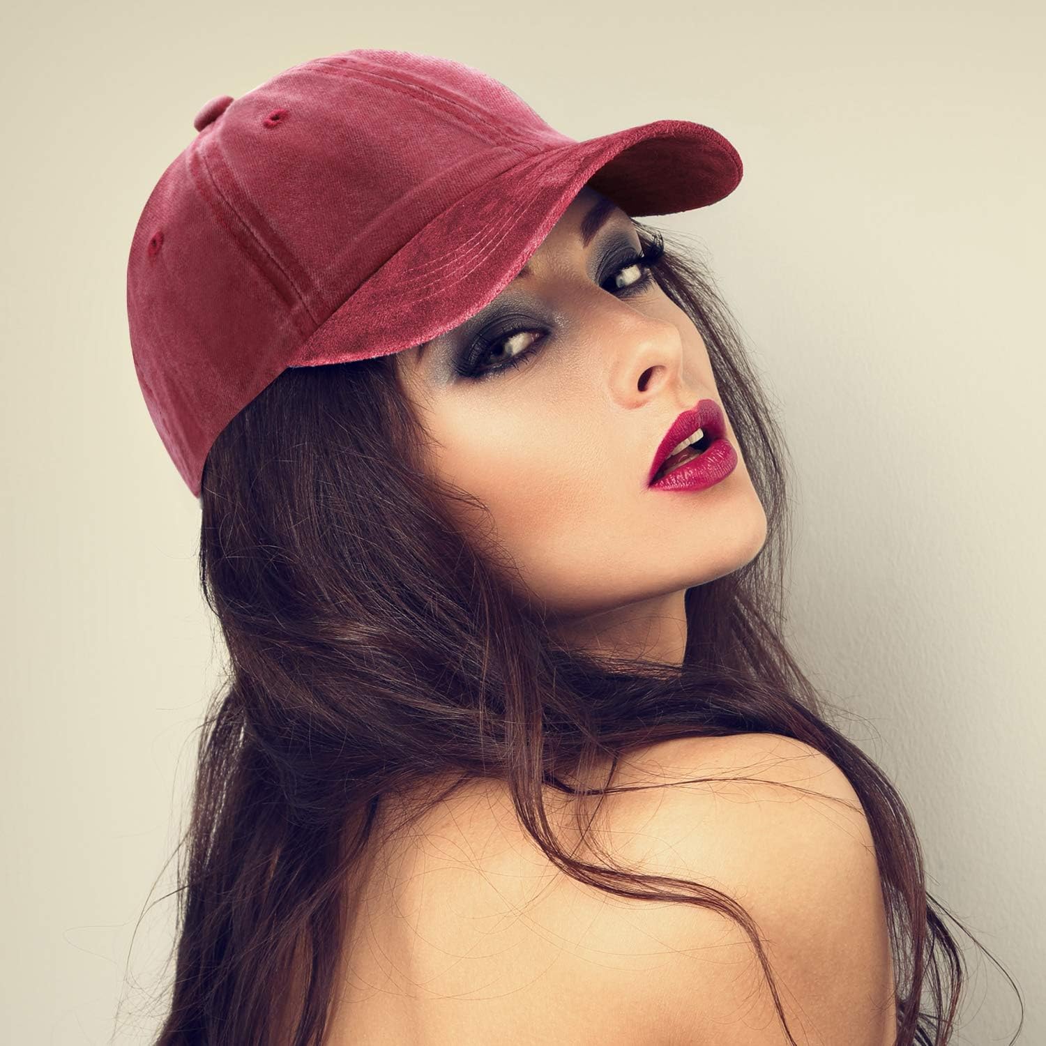 5 Pieces Unisex Cotton Vintage Baseball Cap Low Profile Unstructured Baseball Hat Washed Distressed Twill Adjustable Dad Hat
