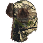Winter Trapper Hat with Ear Flaps Fallen Leaf Camo Hunting Cap Faux Fur Ushanka Russian Warm Hat Unisex Hunter's Hats