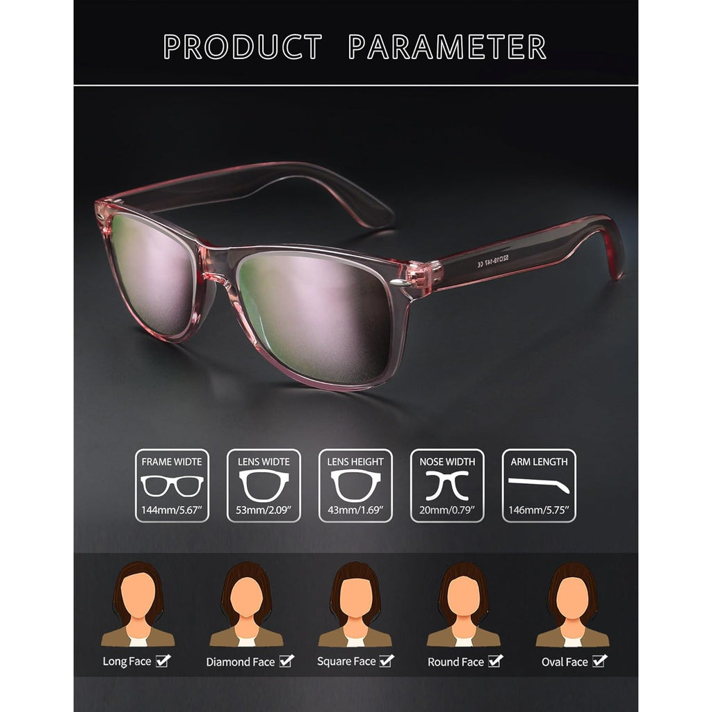 Joopin Square Sunglasses Polarized UV Protection Trendy Designer Sun Glasses Men Women