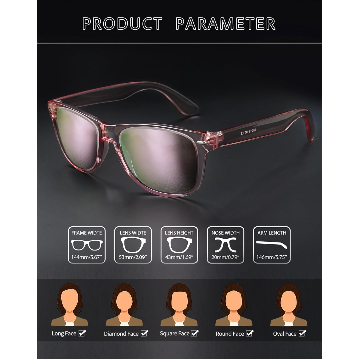Joopin Square Sunglasses Polarized UV Protection Trendy Designer Sun Glasses Men Women