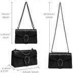 MYHOZEE Crossbody Bags for Women - Snake Printed Clutch Purses Leather Chain Shoulder Bags Evening Handbags