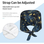 Unisex Adjustable Scrub Caps Elastic Surgical Cap For Men Women Nurse Working Cap With Sweatband