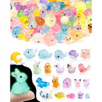 Fiveizero 100Pcs Luminous Mini Resin Animals Bulk - 20 Styles Glow In The Dark Plastic Tiny Animals Figures For Dollhouse, Fairy Garden, Aquarium, Party Favors & Diy Craft Decor