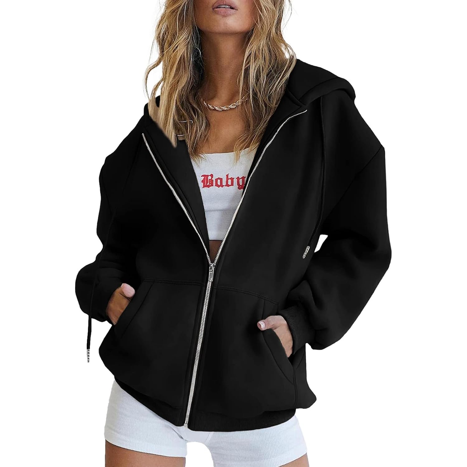 Prettygarden Women'S 2026 Spring Zip Up Y2K Hoodies Casual Long Sleeve Sweatshirts Fall Winter Track Jackets With Pockets