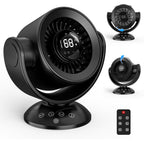 Fan For Bedroom,Desk Fans,Air Circulator Fan With Remote, 90°Vertical +120°Auto Oscillating,100 Speeds, 10H Timer, 25Db Quiet Fan,Digital Display Rechargeable Usb, For Home Office Travel（Black）