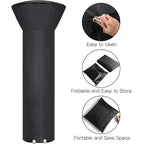 Patio Heater Covers With Zipper And Storage Bag,Waterproof,Dustproof,Wind-Resistant,Sunlight-Resistant,Snow-Resistant,Black,89'' Height X 33" Dome X 19" Base