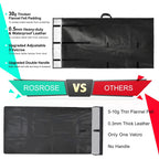 Table Leaf Storage Bag Padded 2 Pack, Waterproof Heavy Duty Dining Table Leaf Bag With Adjustable Closure, 51X 28In Extra Thick Flannel Backing Table Leaf Cover, Fit 48X24In Leaves, Black
