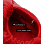Small Purses Hobo Bags For Women Faux Leather Ruched Top Handle Bag | Pleated Handbags Soft Purse Mini Hobo Bag Daily Casual