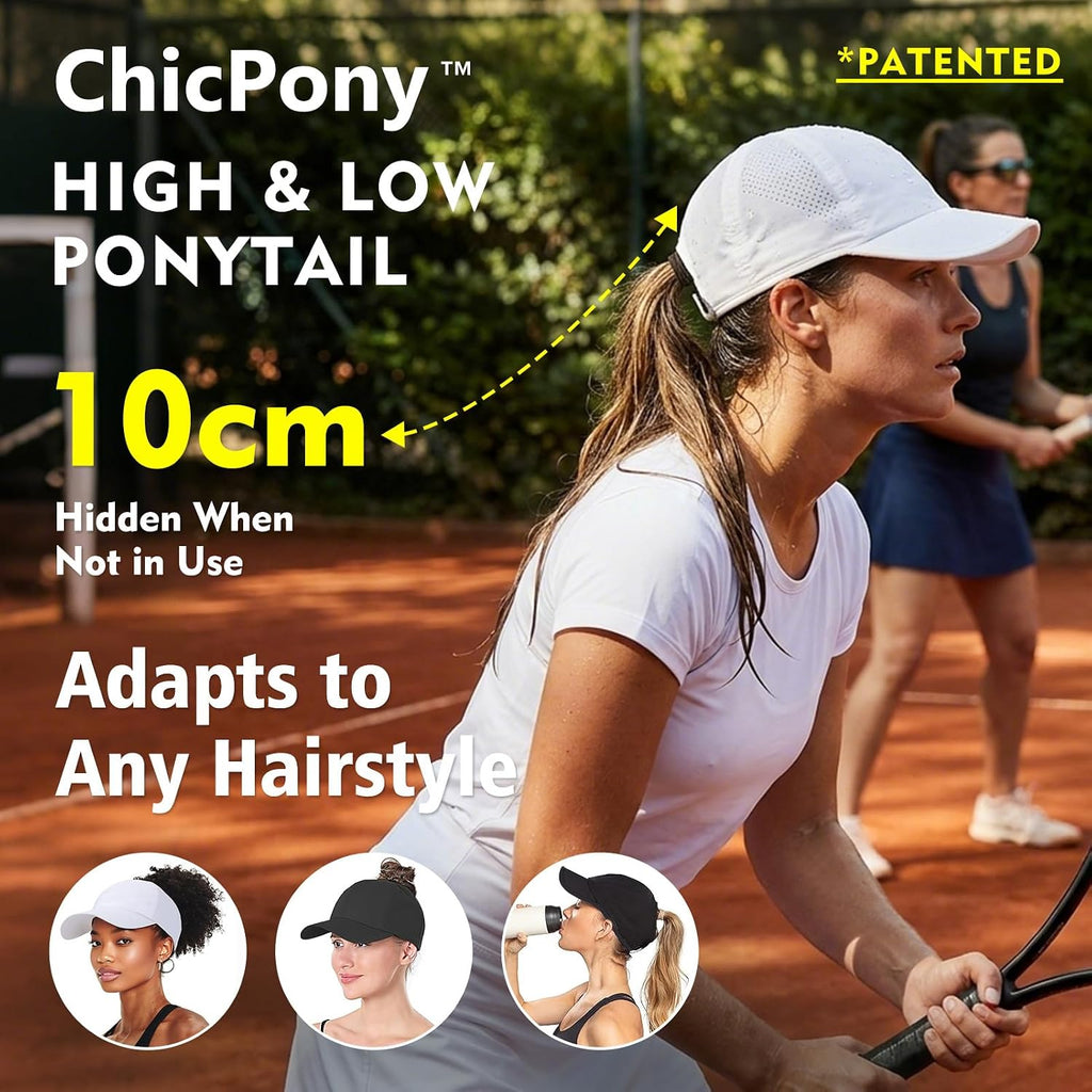 Top-Ex Chicpony™ Cooling Uv 50 High Ponytail Baseball Cap For Women - Breathable For Running Golf Sports