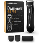 MANSCAPED® The Lawn Mower® 4.0 PRO - Groin & Body Hair Trimmer, Updated SkinSafe® Trimmer Blade, Waterproof Wet/Dry Groomer, USB-C & Wireless Charging Compatible, Men’s Ball Shaver with Travel Lock