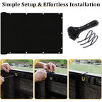 Shade&Beyond 4' X 50' Fence Privacy Screen Heavy Duty 170 Gsm Fencing Mesh Shade Net Cover For Wall Garden Back Yard Outdoor Home Decoration, Black