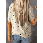 Dokotoo Womens Tops 2026 Casual Summer Crewneck Short Sleeve Striped Color Block Knit High Low Trendy Pullover Sweaters