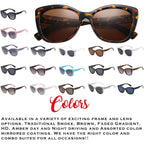 Polarspex Polarized Cat Eye Sunglasses For Women – Oversized Uv400 Celebrity Fashion Sun Glasses For Beach Or Driving