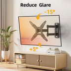32+ 40 Inch Full Motion Tv Wall Mount For 13-43" Tvs & Monitor, 360° Rotating Small Tv Mount Bracket, Articulating Swivel Tilting Extension, Max Vesa 200X200Mm, Single Studs, 55 Lbs