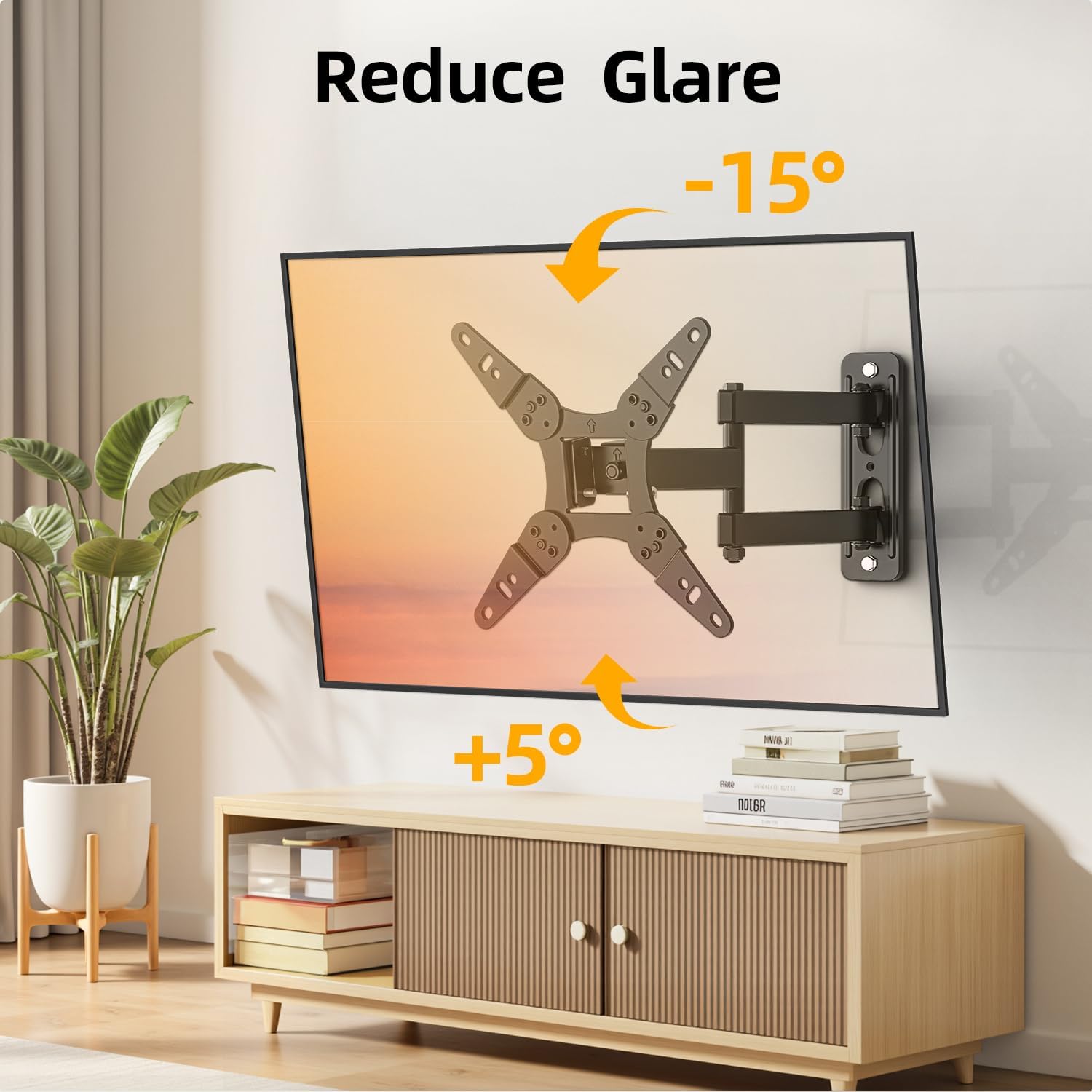 32+ 40 Inch Full Motion Tv Wall Mount For 13-43" Tvs & Monitor, 360° Rotating Small Tv Mount Bracket, Articulating Swivel Tilting Extension, Max Vesa 200X200Mm, Single Studs, 55 Lbs