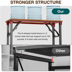 TEMI Small Computer Desk Folding Table - 35.8" Foldable Office Desk, No Assembly, Perfect for Small Spaces in Bedroom, Dorm, or Apartment, Portable Mini Desk or Study Table with Compact Design, Brown