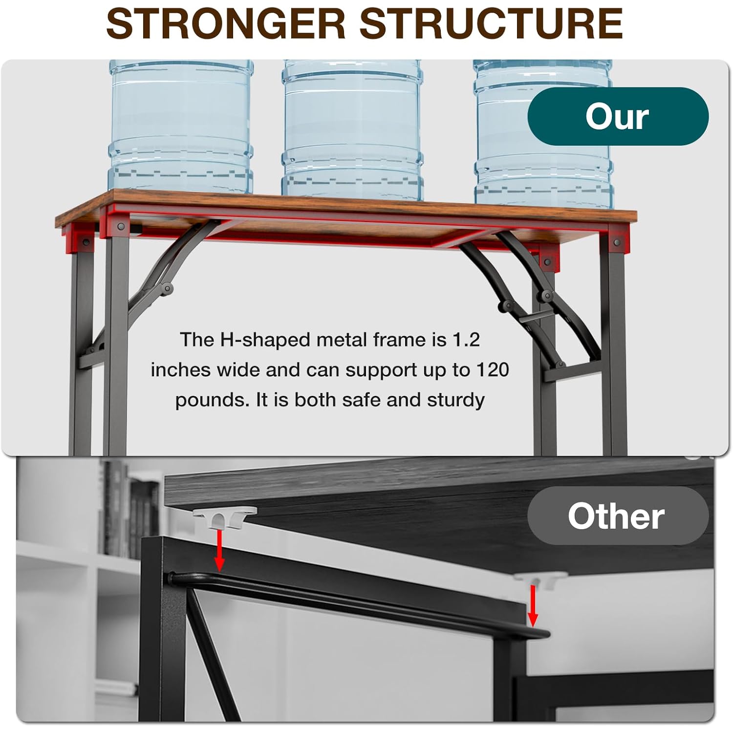 TEMI Small Computer Desk Folding Table - 35.8" Foldable Office Desk, No Assembly, Perfect for Small Spaces in Bedroom, Dorm, or Apartment, Portable Mini Desk or Study Table with Compact Design, Brown