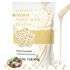 KOTAMU Hard Wax Beads for Hair Removal - 1lb Sensitive Skin Thick Hair Formula for Full Body, Face, Chest, Back, Leg, Bikini Brazilian Waxing - Wax Refill for Women and Men
