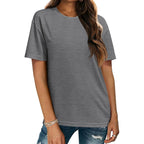 Women's T-Shirts Short Sleeve Tops Summer Casual Blouse Crew Neck Basic Shirt 2 Pack Loose Fit Tee