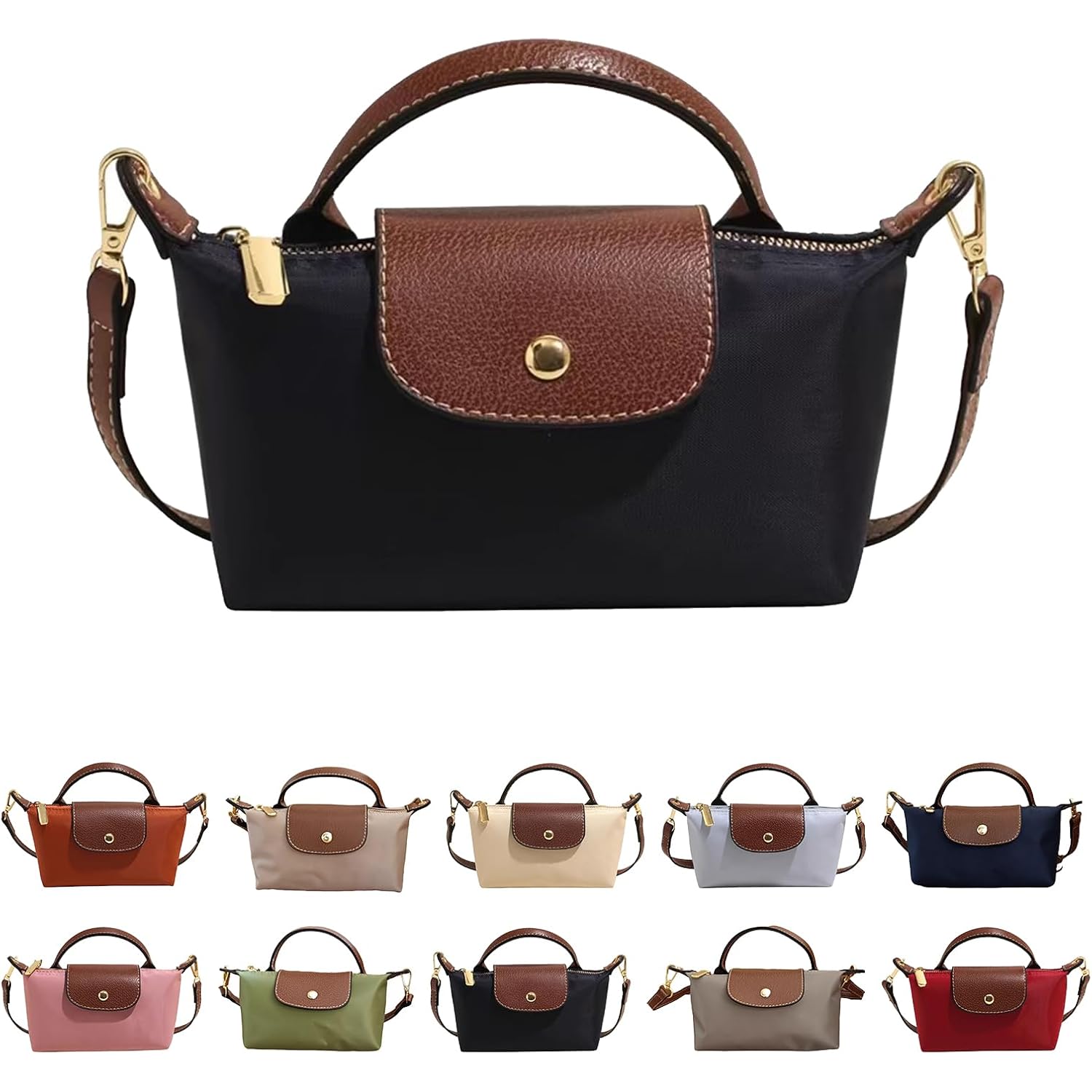 Mini Crossbody Bag for Women - Adjustable Strap Shoulder Purse, Small Spacious Tote with Zipper Pockets for Phone Wallet Keys