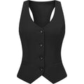 V Vocni Waistcoat Vest For Women Racerback Button Up Fashionable Casual Dress Suit Vest Top
