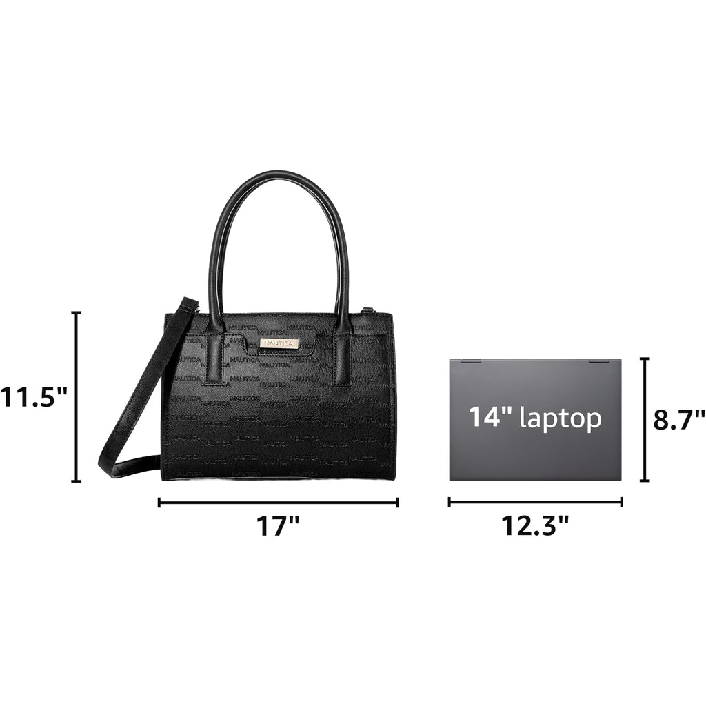 Nautica Womens Sandy Jr. Top Handel Satchel With Removable Crossbody Strap