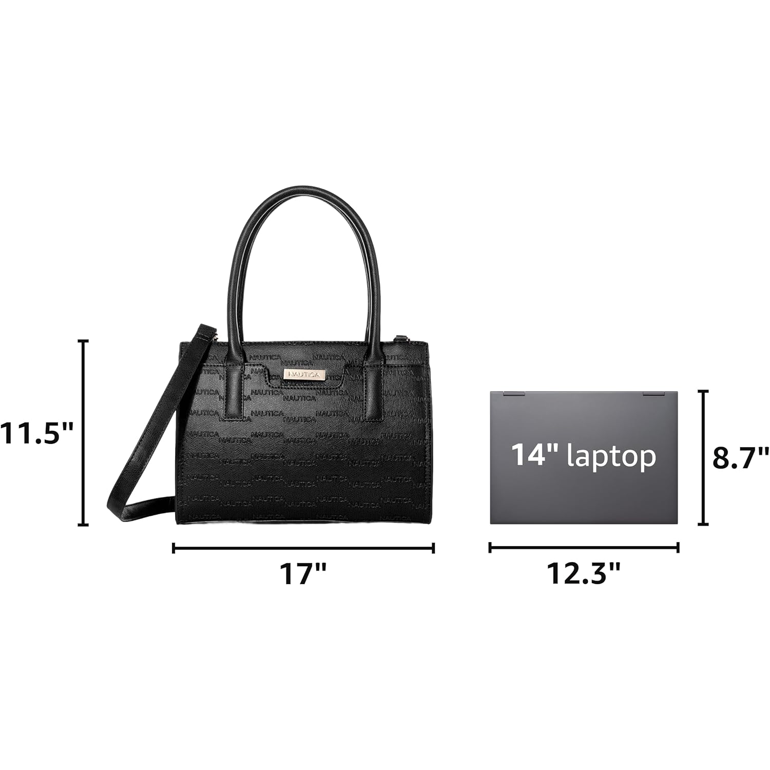 Nautica Womens Sandy Jr. Top Handel Satchel With Removable Crossbody Strap