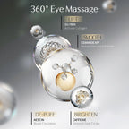 Electric Vibrating Eye Cream For Puffiness Bag Under Eye | Exosome & Pdrn Ems Eye Tightener Cream For Dark Circle | Nad+, Caffeine, Peptide, Collagen | For Firming, Reducing Wrinkles (0.88 Oz)