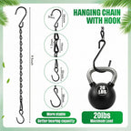 Eboot 2 Pcs Hanging Chain For Bird Feeders, Planters, Lanterns And Ornaments (Black,9.5 Inch)