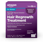 Amazon Basic Care Minoxidil Topical Solution, 2 Percent, Hair Regrowth Treatment For Women, 6 Ounce