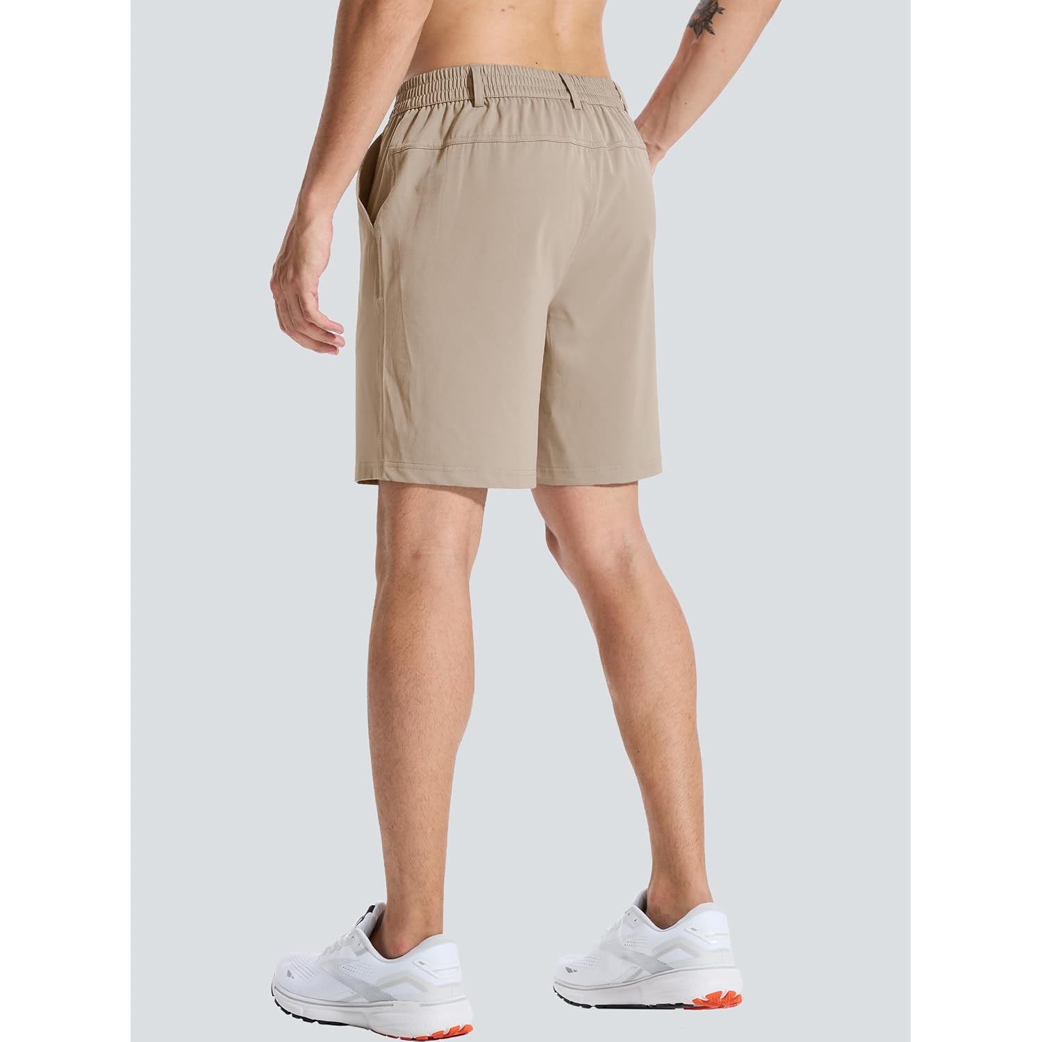 Men'S 7" Lightweight Golf Shorts Casual Quick Dry Breathable Stretch Work Flat Front Shorts With 3 Pockets