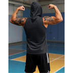 Magcomsen Mens Tank Top Sleeveless Hoodie Cotton T-Shirt Summer Casual Shirt Muscle Tee