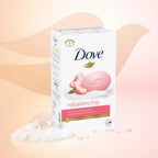 Dove Rebalancing Beauty Bar Soap 6 Count, White Peach & Rice Milk, 3.75 Oz I Plant-Based Beauty Bar With White Peach And Rice Milk For Soft, Moisturized Skin