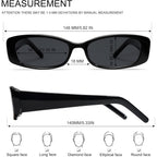 VANLINKER Trendy Small Polarized Rectangle Sunglasses for Women Men Retro 90s Shades VL9787
