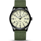 Ln Lenqin Mens Watches Unisex Military Sport Nylon Strap Stylish Luminous Fashion Analog Quartz Watch For Men Waterproof Army Tactical Casual Wristwatch