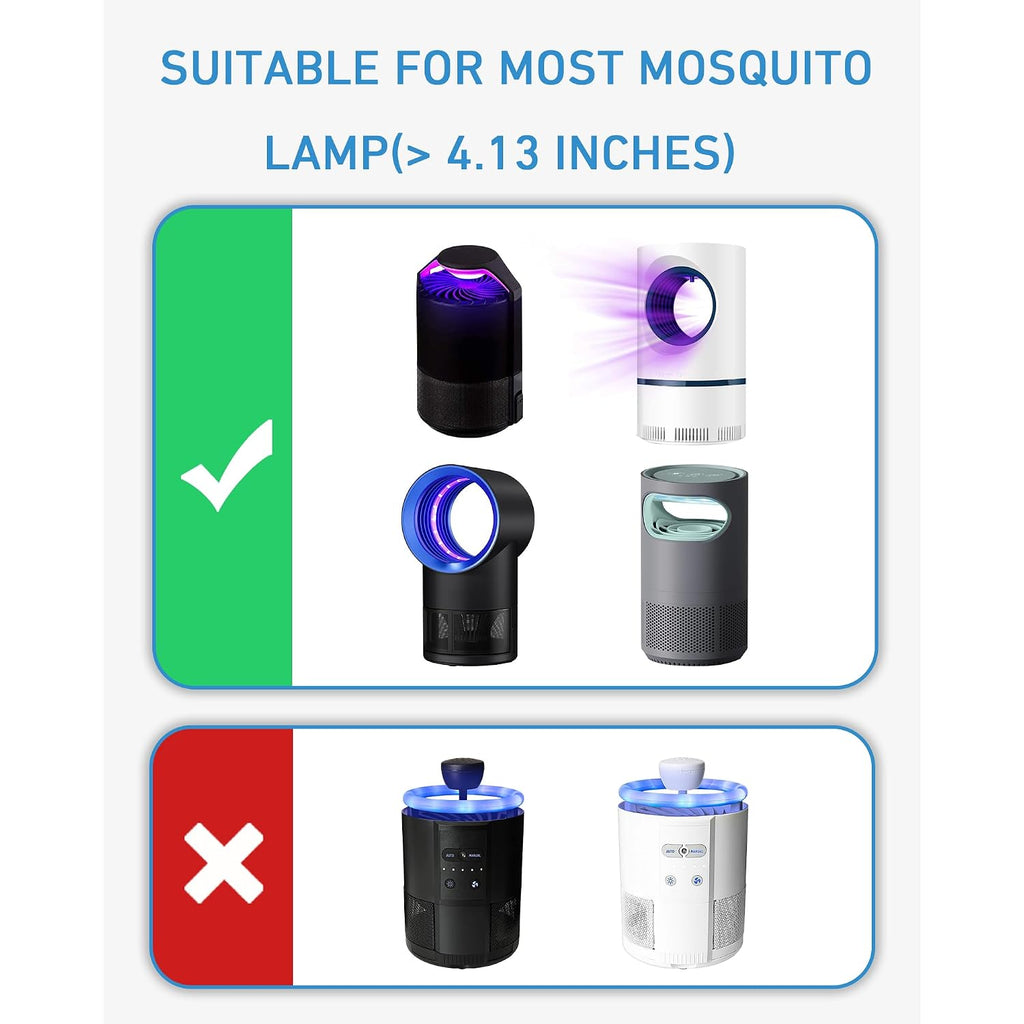 48 Pcs Refill Glue Boards 4.13" Sticky Pads Compatible With Katchy, Stem, Fvoai Zap H3 M3 Pro, Fenun And Dunaga Indoor Insect Fly Traps Bug Catcher Mosquito Zapper Light