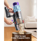 Cordless Vacuum Cleaner 70Min/650W/55Kpa, Self-Standing Vacuum Cleaners For Home With 3.3Ft Hose & Auto Mode, Wall Mount Charging, Stick Vacuums With Fragrance, Dust-Scraper For Hardwood Floor/Car/Pet
