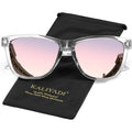 KALIYADI Womens-Sunglasses Polarized Sunglasses Womens: Retro Trendy Sun Glasses with UV400 Protection for Travel Driving A06-pink
