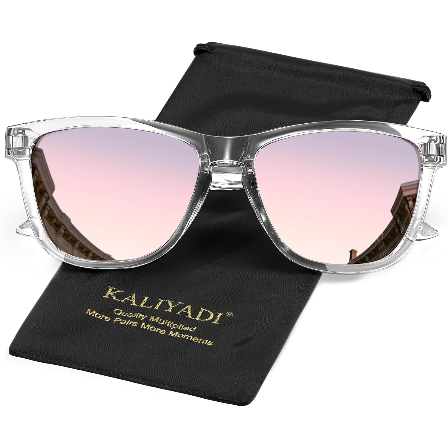 KALIYADI Womens-Sunglasses Polarized Sunglasses Womens: Retro Trendy Sun Glasses with UV400 Protection for Travel Driving A06-pink