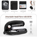 Small Crossbody Bag With Phone Lanyard And Wrist Strap Mini Checkered 4.5X6.5 Purse With Rfid Clip And Go For Travel