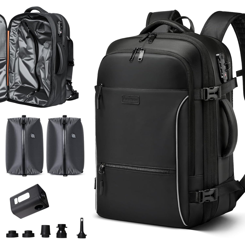 70L Travel Backpack With Vacuum Compression System | 70L Vacuum Backpack, 2 Detachable Tpu Bags, Tsa Lock, Fits 16" Laptop, Water-Resistant Travel & Business