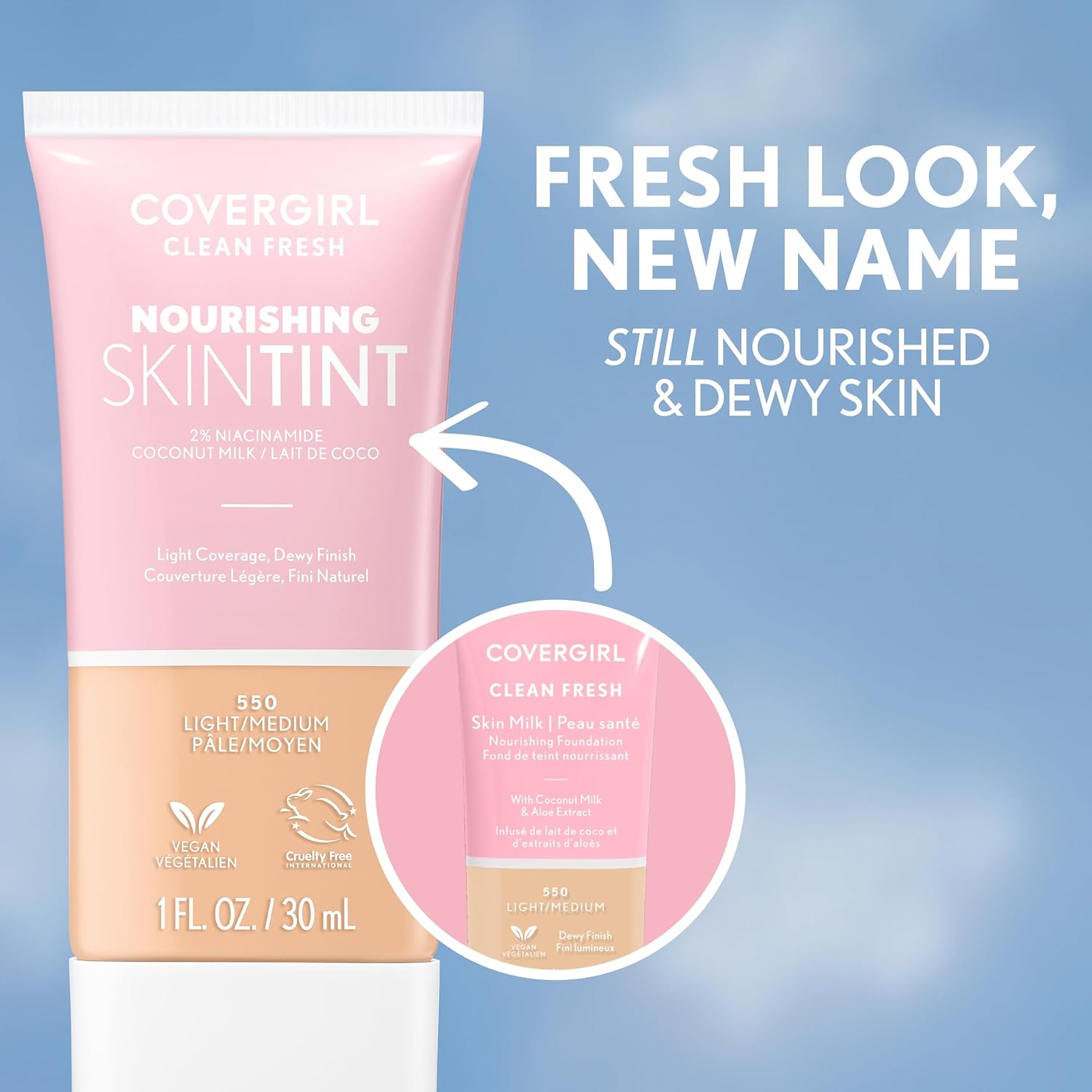 COVERGIRL Clean Fresh Skin Milk Foundation, Fair, 1 Fl Oz (Pack of 1) (packaging may vary)